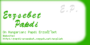 erzsebet papdi business card